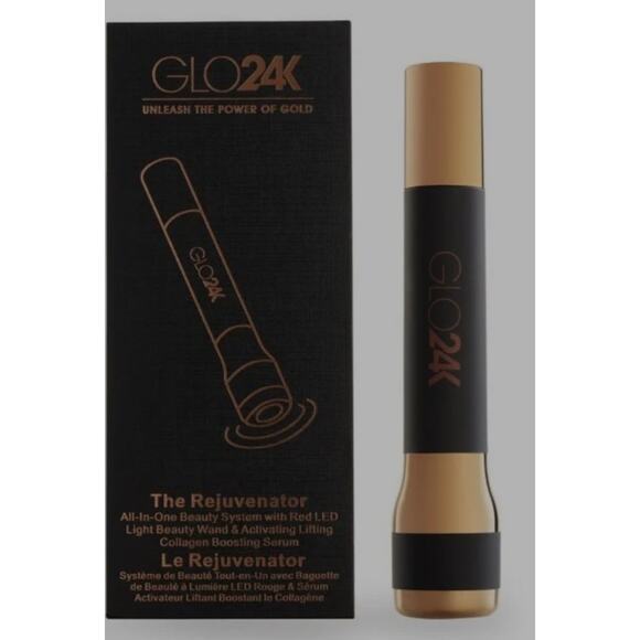 GLO24K Rejuvenator, Beauty System serum, Face Vibration & RED Light, Thermal. - Picture 1 of 5